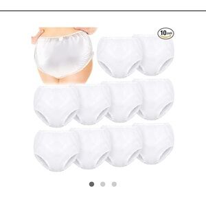 White Adult Incontinence Underpants - 10 Pack